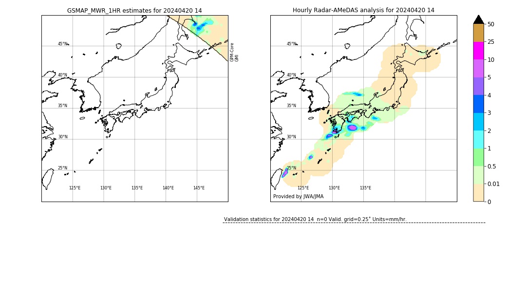 GSMaP MWR validation image. 2024/04/20 14