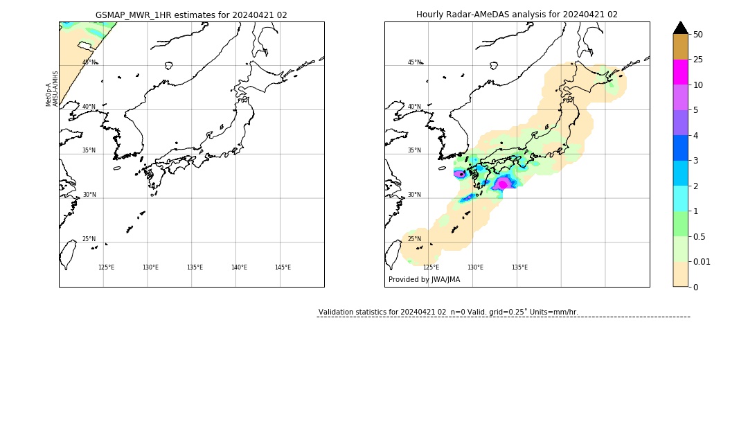 GSMaP MWR validation image. 2024/04/21 02