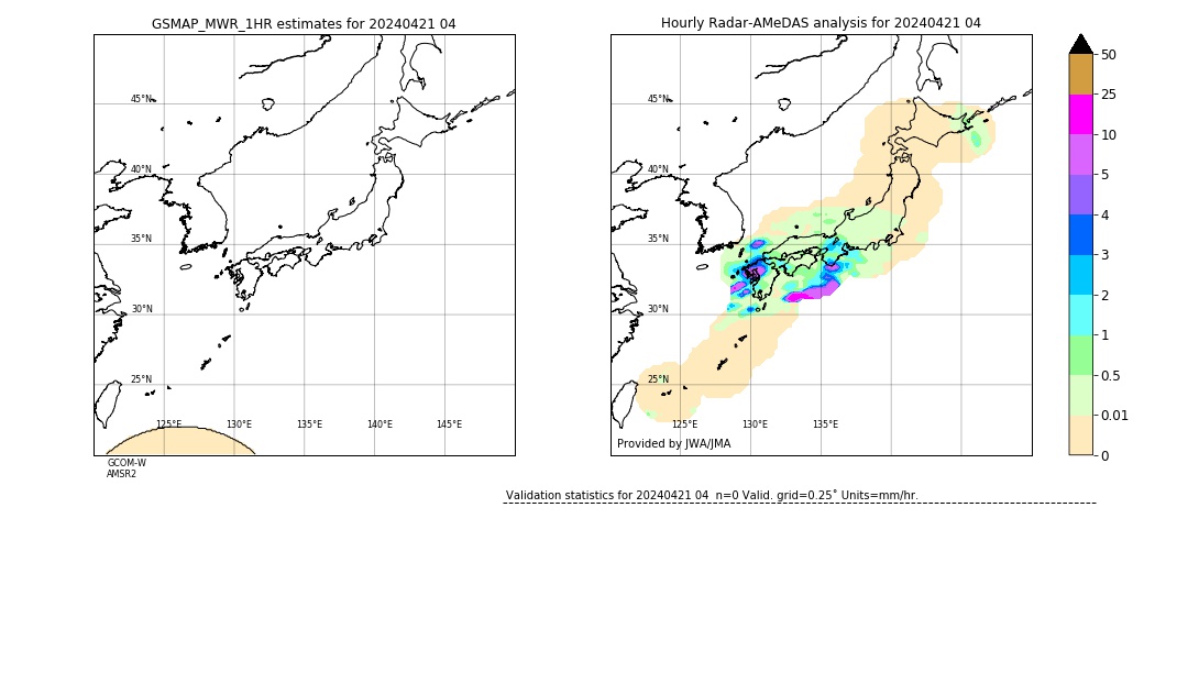 GSMaP MWR validation image. 2024/04/21 04