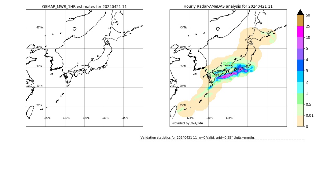 GSMaP MWR validation image. 2024/04/21 11