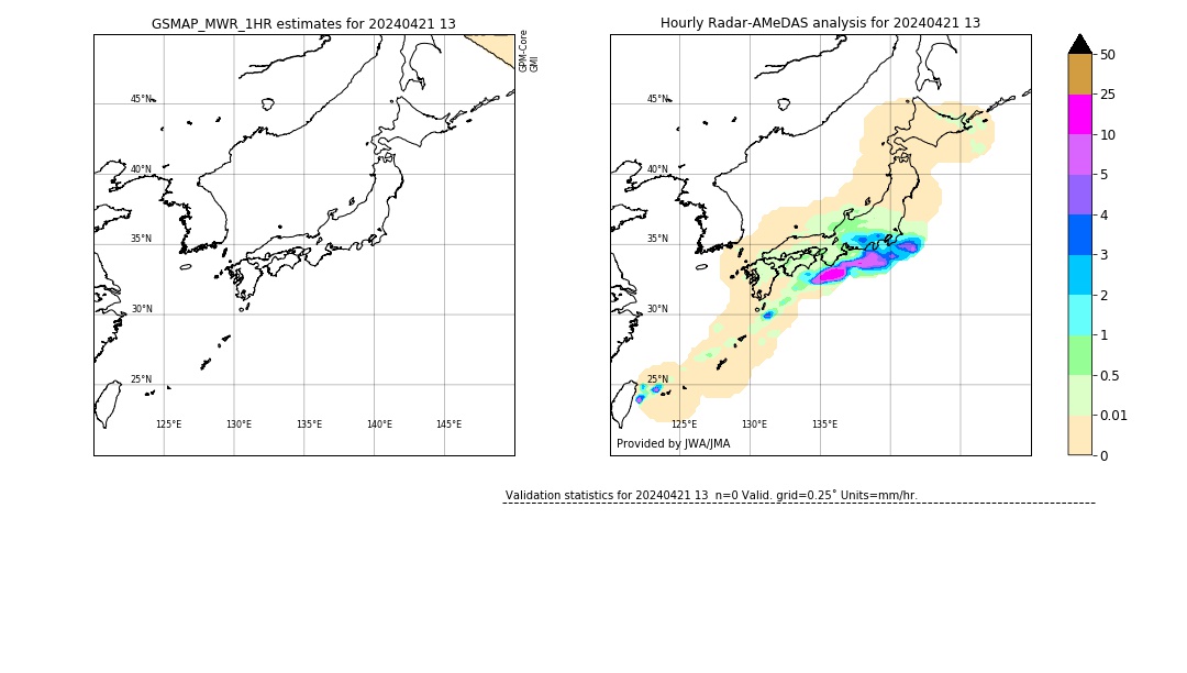 GSMaP MWR validation image. 2024/04/21 13