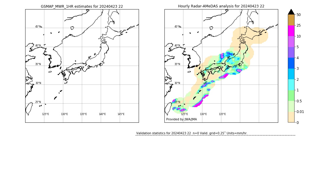 GSMaP MWR validation image. 2024/04/23 22