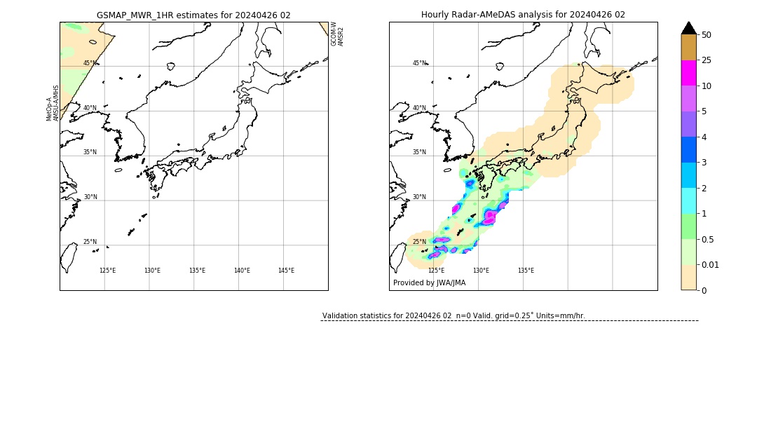 GSMaP MWR validation image. 2024/04/26 02