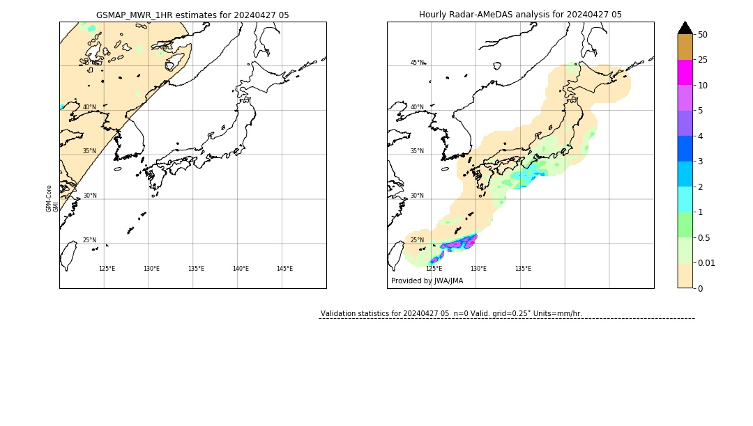 GSMaP MWR validation image. 2024/04/27 05