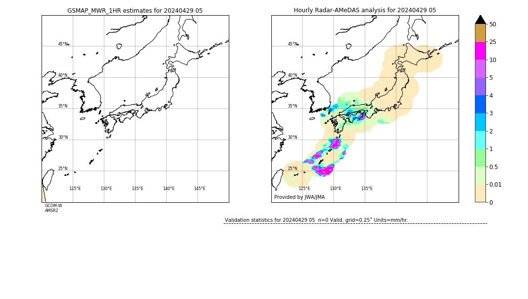 GSMaP MWR validation image. 2024/04/29 05