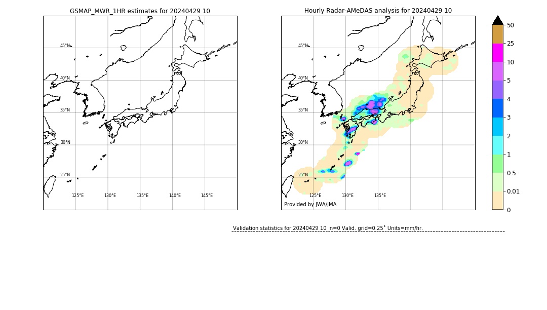 GSMaP MWR validation image. 2024/04/29 10