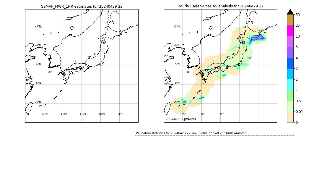 GSMaP MWR validation image. 2024/04/29 22