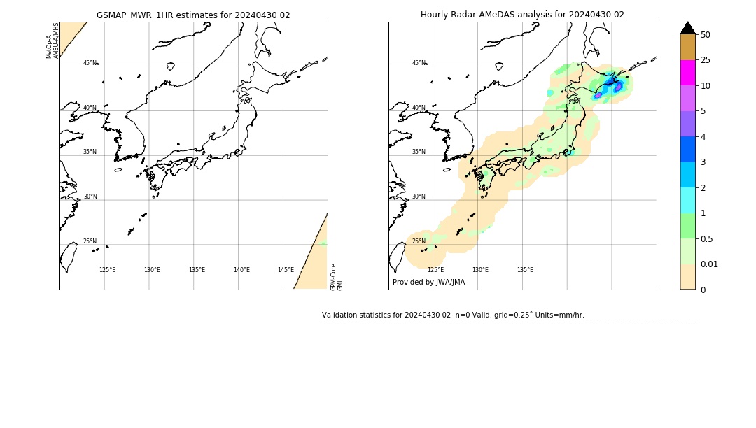 GSMaP MWR validation image. 2024/04/30 02