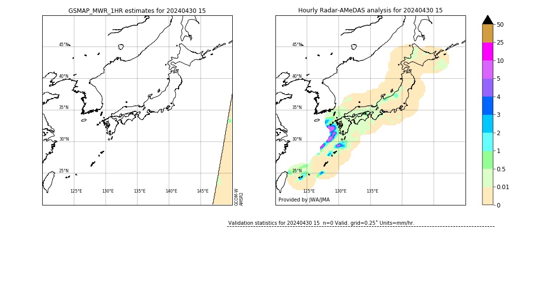 GSMaP MWR validation image. 2024/04/30 15