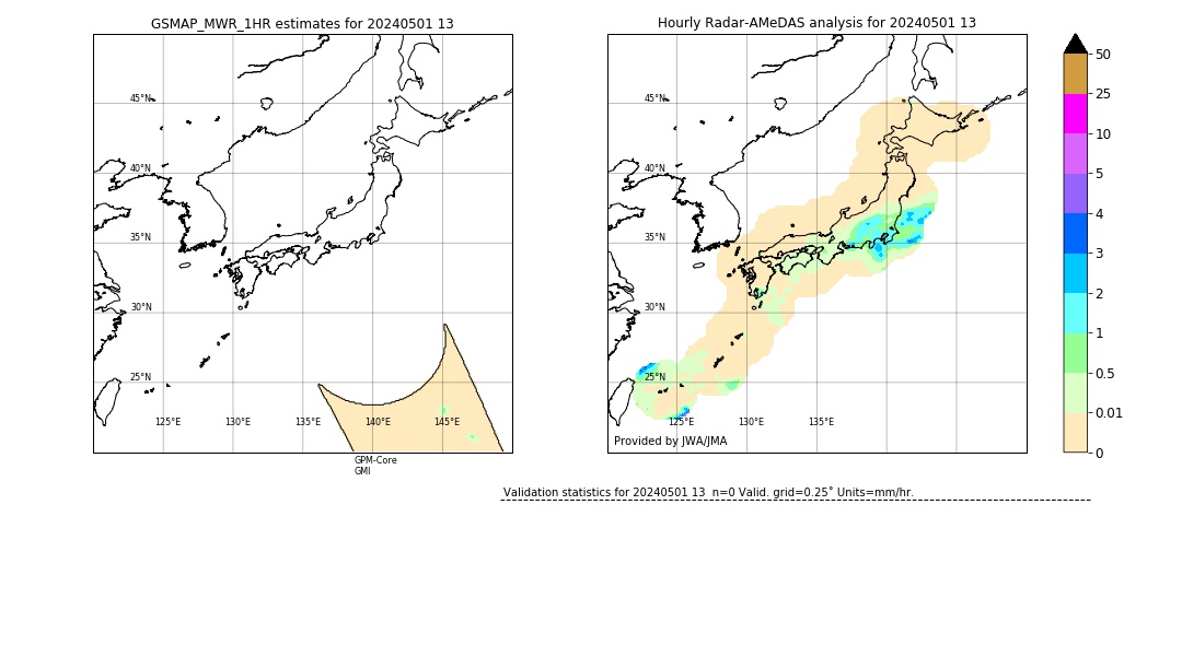 GSMaP MWR validation image. 2024/05/01 13