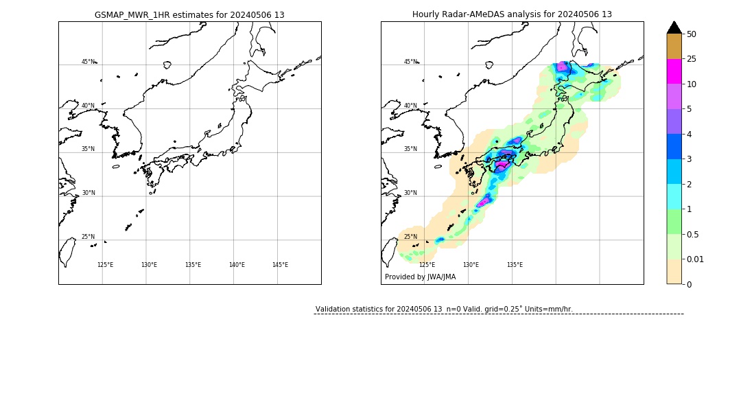 GSMaP MWR validation image. 2024/05/06 13