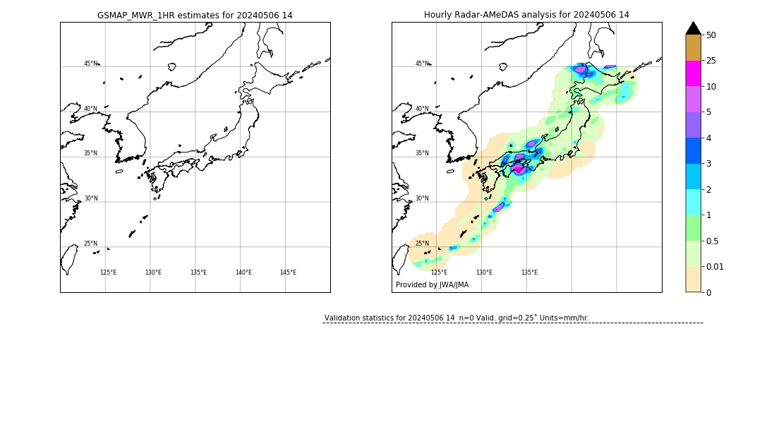 GSMaP MWR validation image. 2024/05/06 14