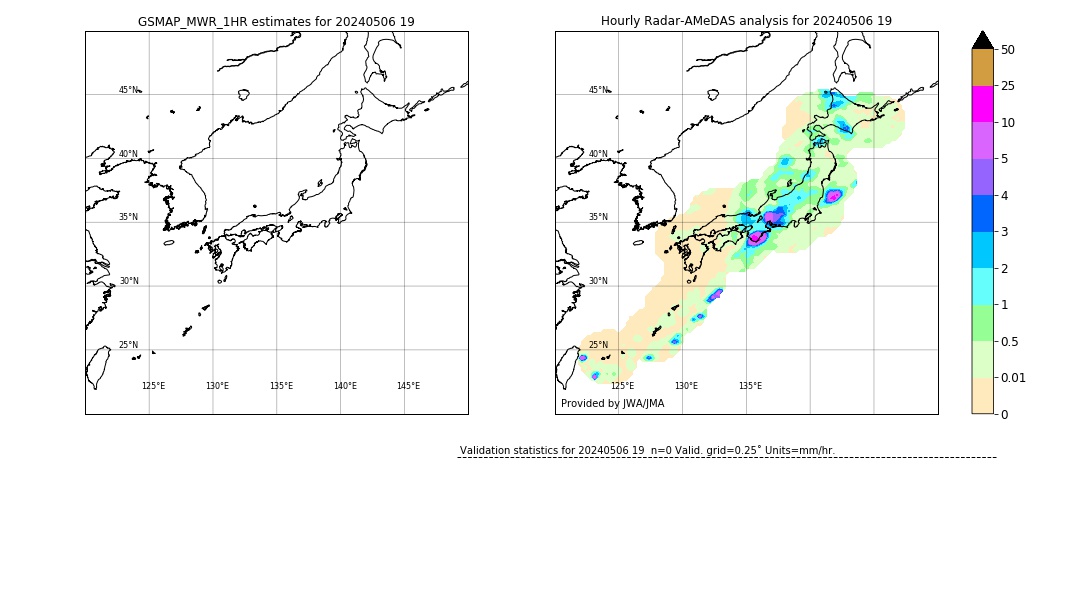 GSMaP MWR validation image. 2024/05/06 19