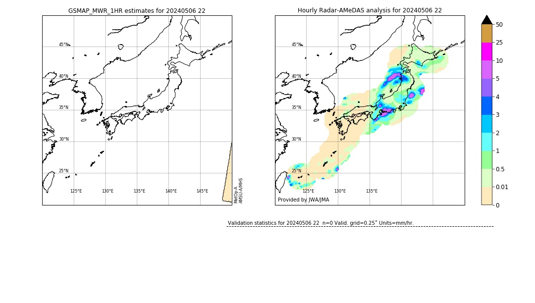 GSMaP MWR validation image. 2024/05/06 22