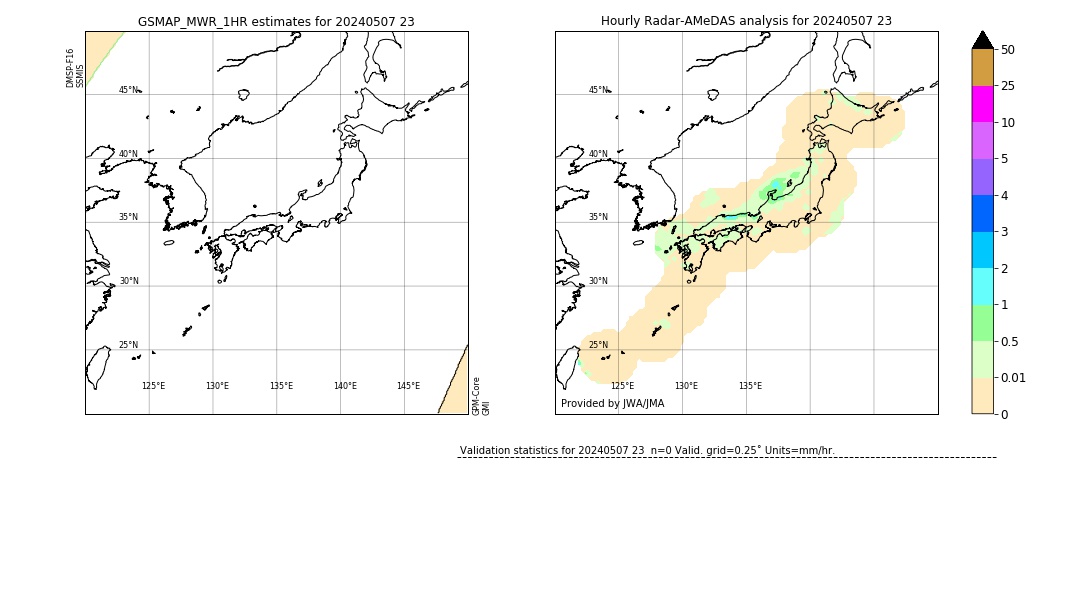 GSMaP MWR validation image. 2024/05/07 23