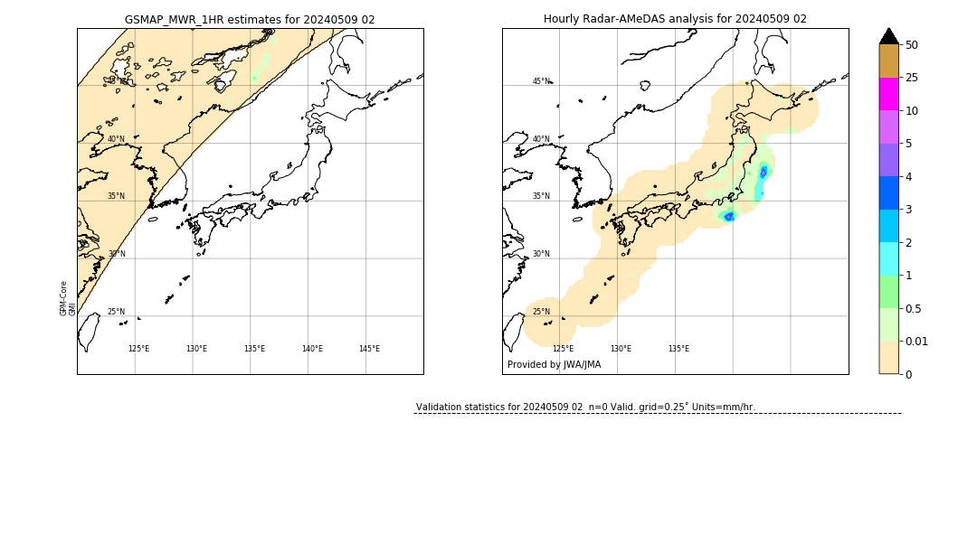 GSMaP MWR validation image. 2024/05/09 02