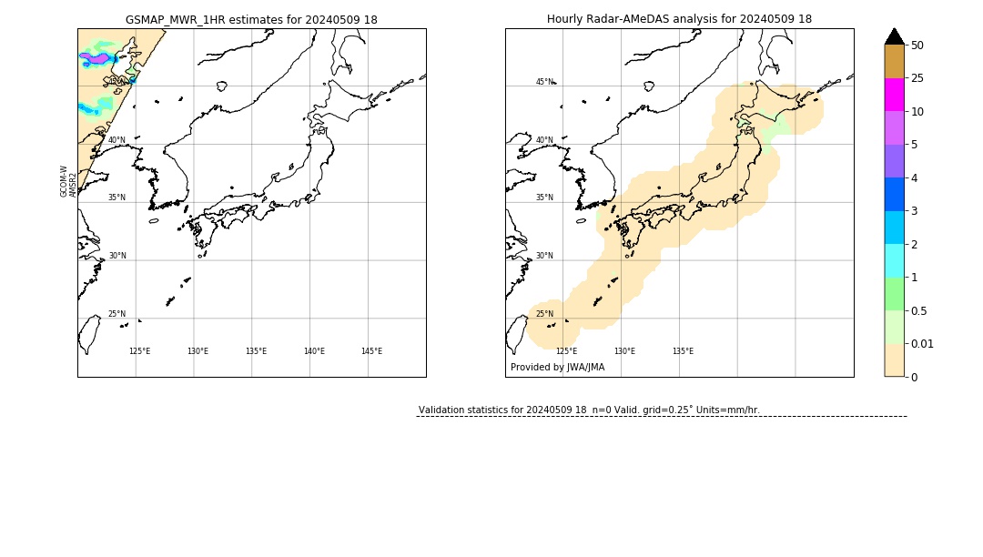 GSMaP MWR validation image. 2024/05/09 18