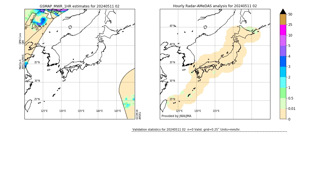 GSMaP MWR validation image. 2024/05/11 02