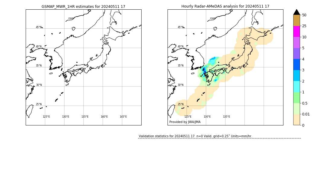 GSMaP MWR validation image. 2024/05/11 17