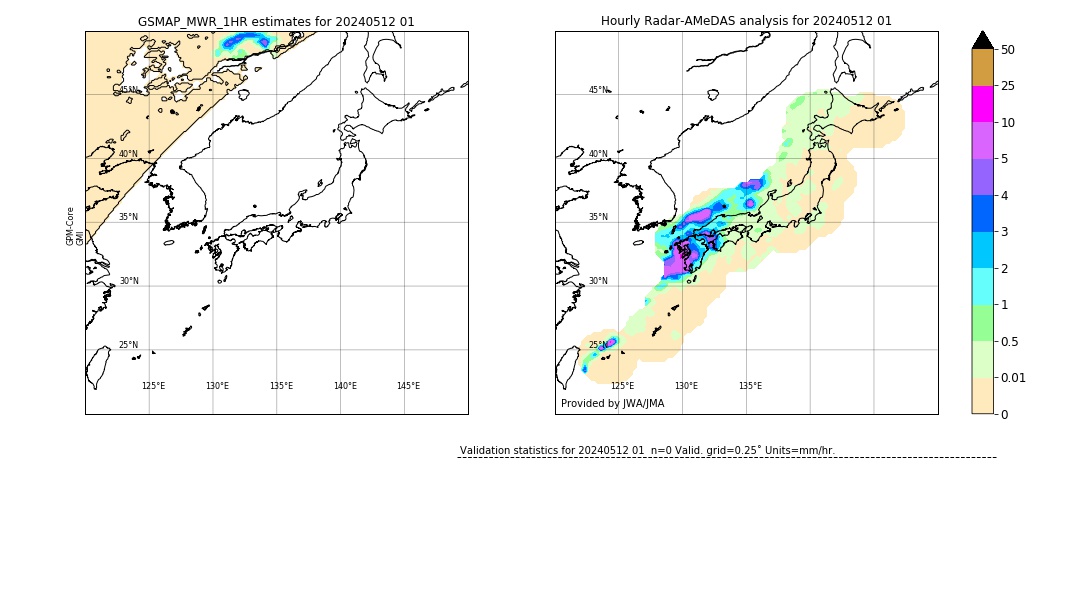 GSMaP MWR validation image. 2024/05/12 01