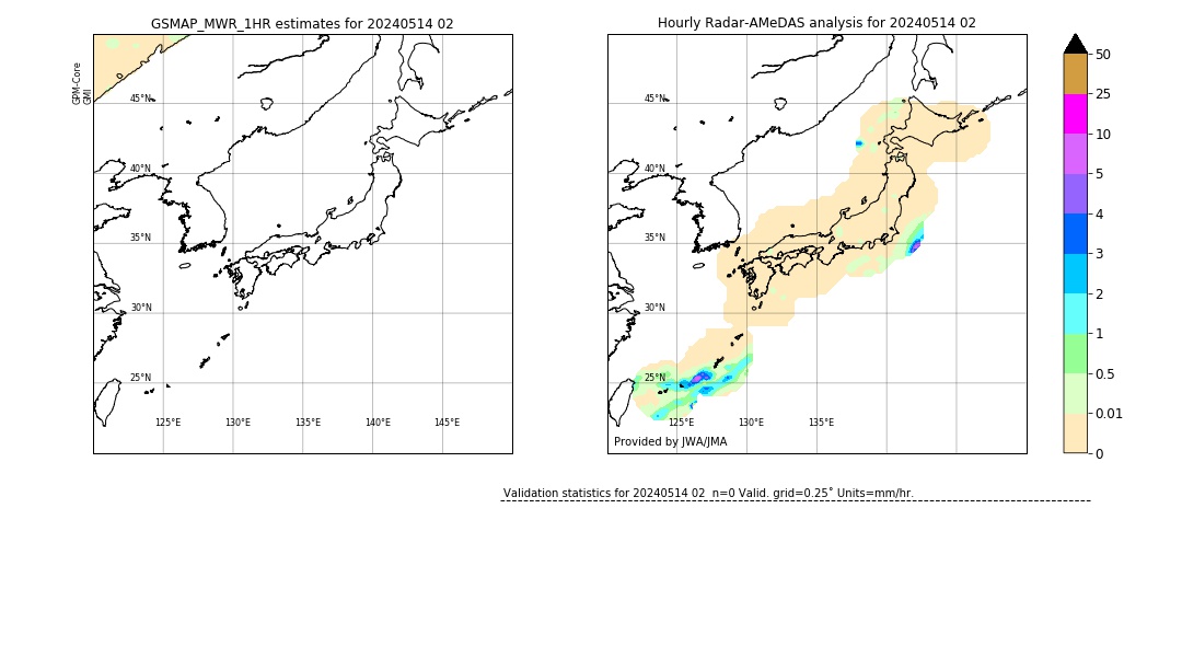 GSMaP MWR validation image. 2024/05/14 02