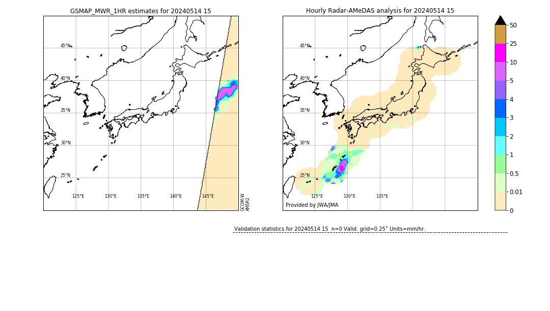 GSMaP MWR validation image. 2024/05/14 15