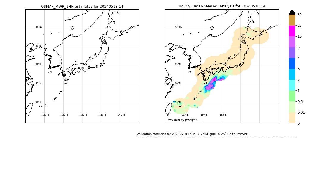 GSMaP MWR validation image. 2024/05/18 14