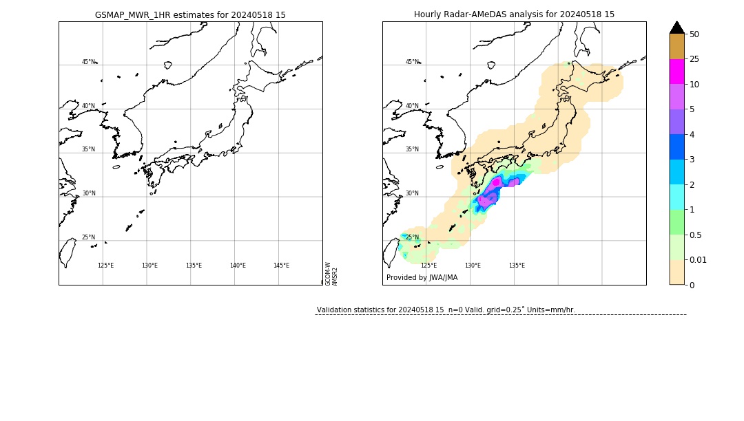 GSMaP MWR validation image. 2024/05/18 15