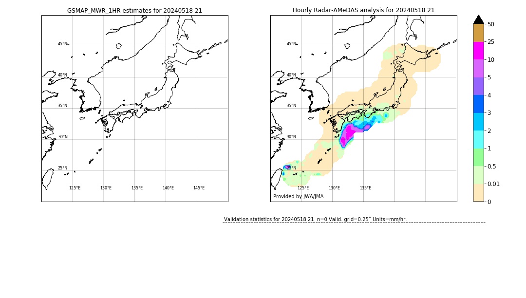 GSMaP MWR validation image. 2024/05/18 21