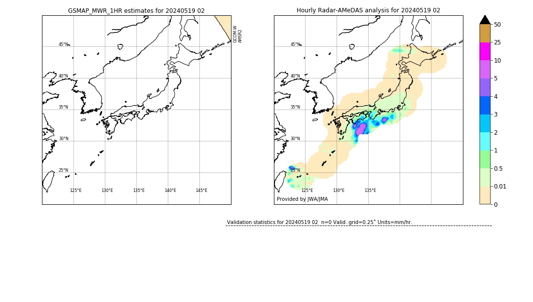 GSMaP MWR validation image. 2024/05/19 02