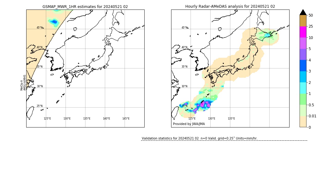 GSMaP MWR validation image. 2024/05/21 02