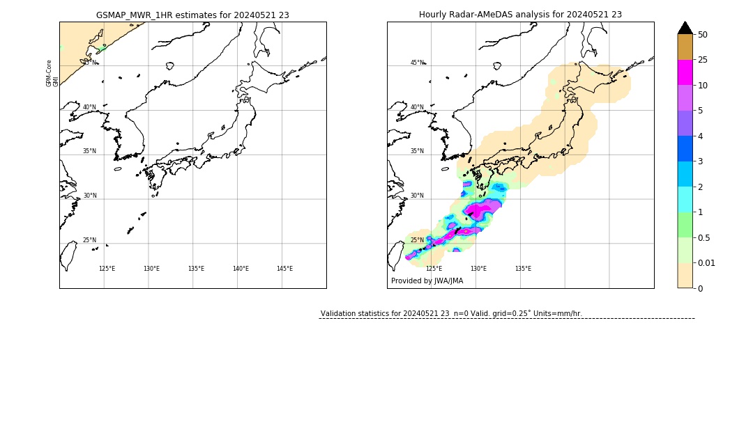 GSMaP MWR validation image. 2024/05/21 23