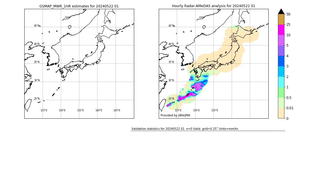 GSMaP MWR validation image. 2024/05/22 01