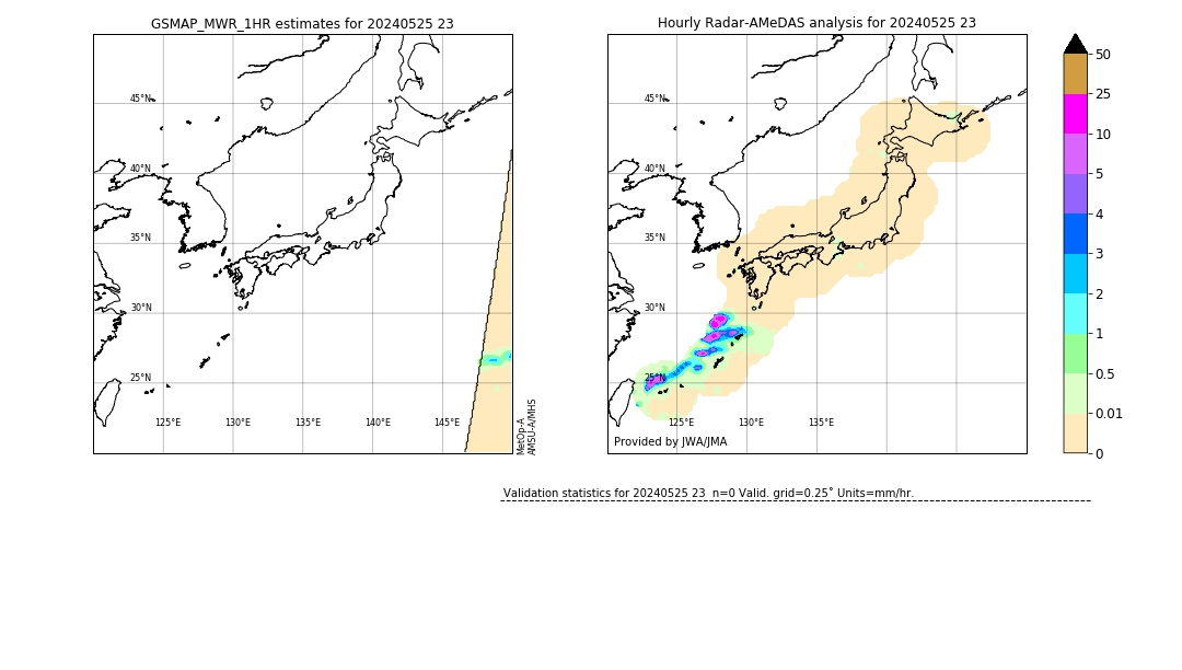 GSMaP MWR validation image. 2024/05/25 23