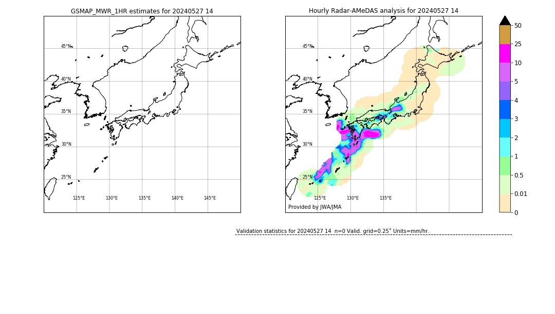 GSMaP MWR validation image. 2024/05/27 14