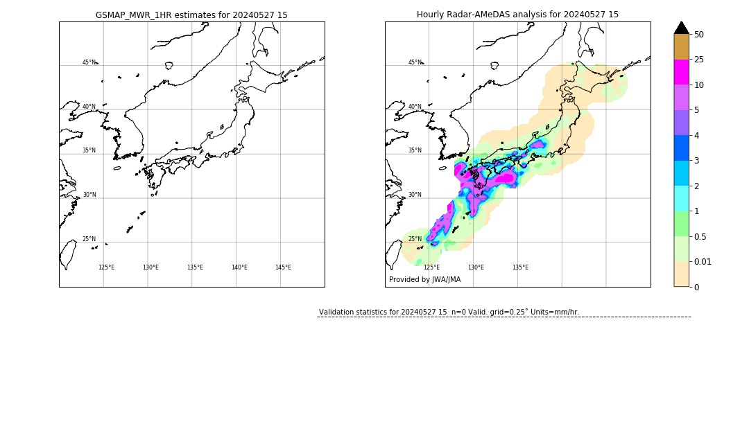 GSMaP MWR validation image. 2024/05/27 15