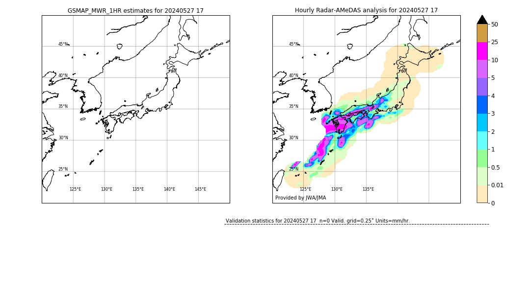 GSMaP MWR validation image. 2024/05/27 17