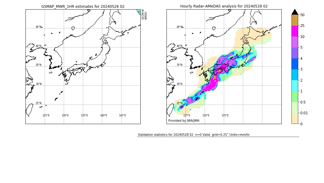 GSMaP MWR validation image. 2024/05/28 02