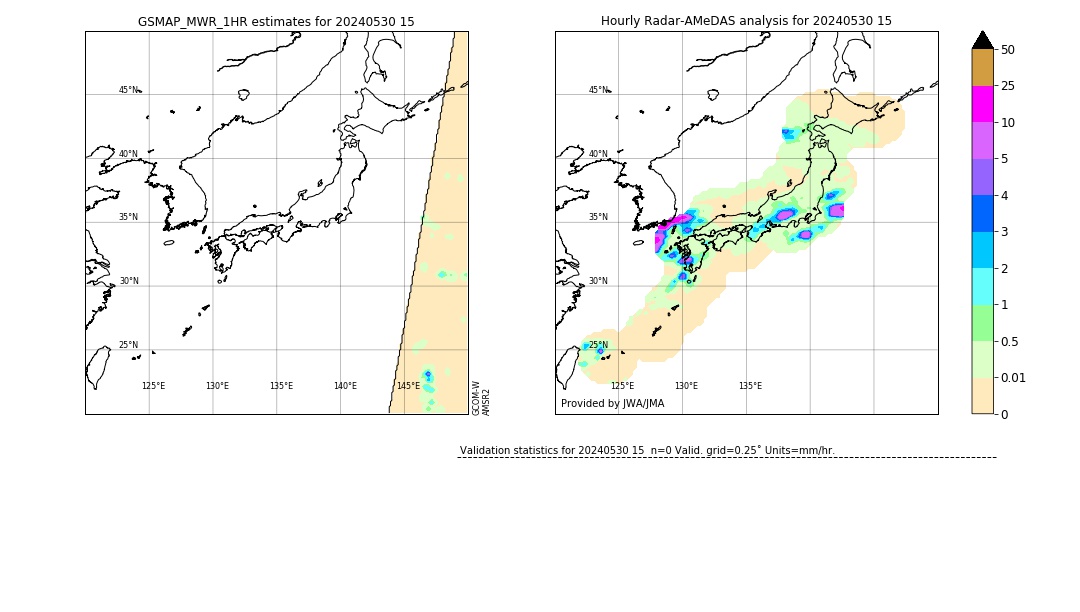 GSMaP MWR validation image. 2024/05/30 15