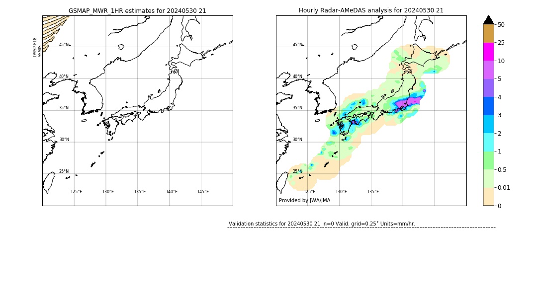 GSMaP MWR validation image. 2024/05/30 21