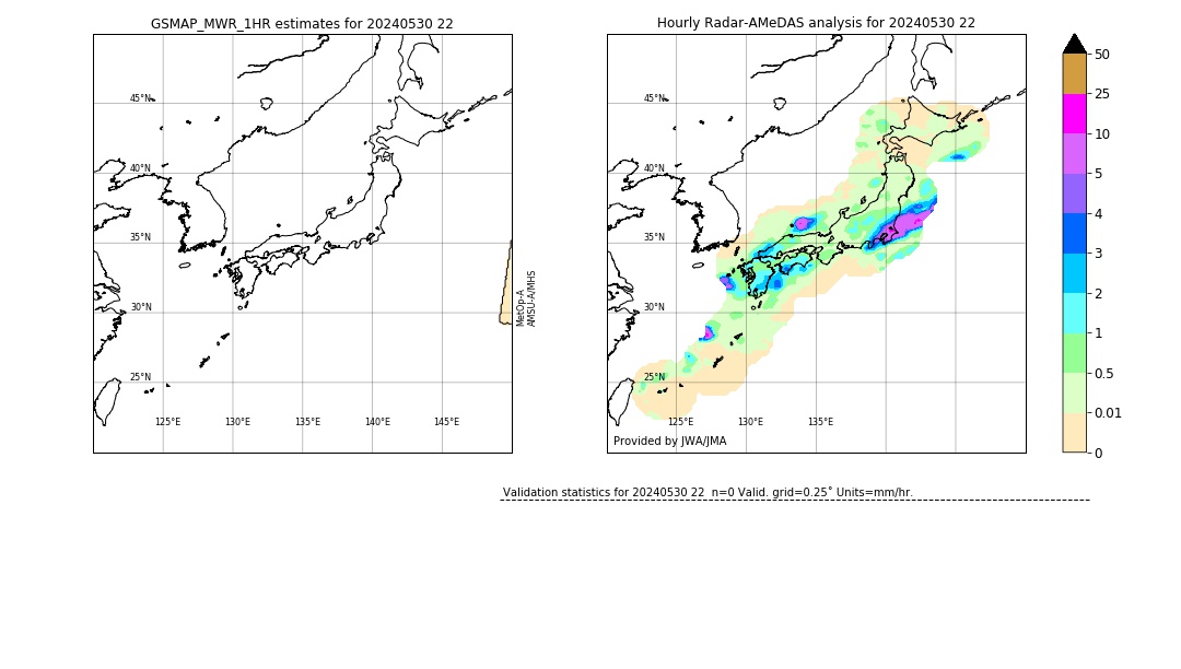 GSMaP MWR validation image. 2024/05/30 22