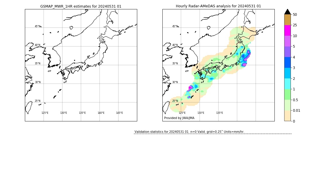 GSMaP MWR validation image. 2024/05/31 01