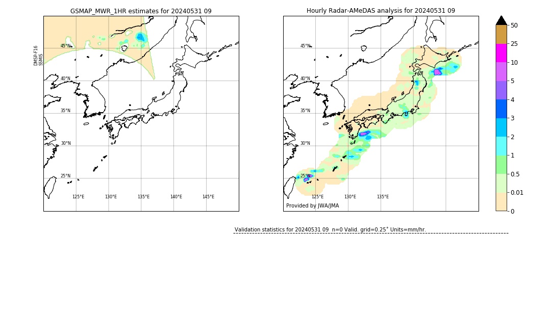 GSMaP MWR validation image. 2024/05/31 09