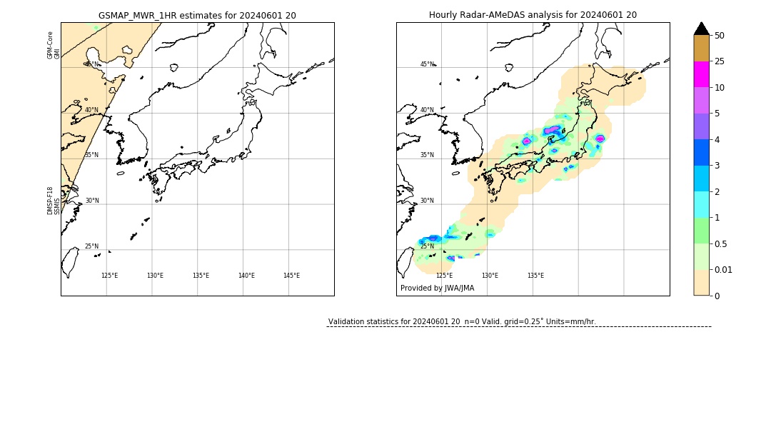 GSMaP MWR validation image. 2024/06/01 20