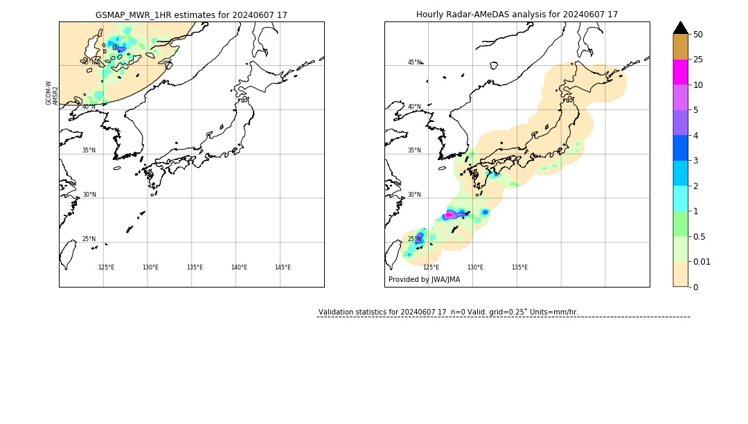 GSMaP MWR validation image. 2024/06/07 17