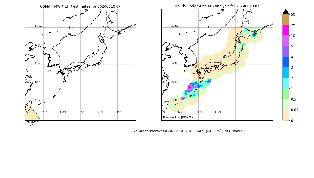 GSMaP MWR validation image. 2024/06/10 07