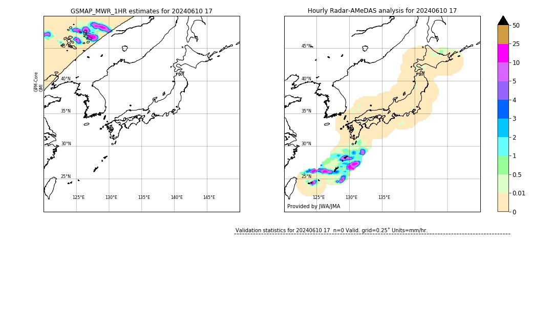 GSMaP MWR validation image. 2024/06/10 17