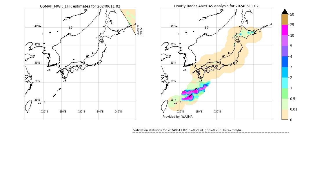 GSMaP MWR validation image. 2024/06/11 02