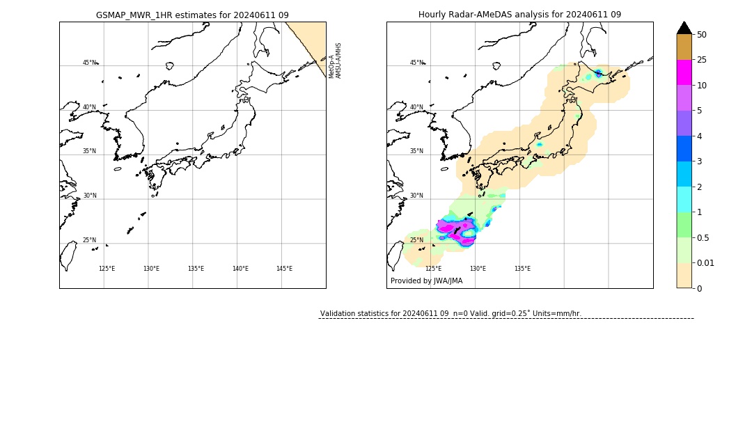 GSMaP MWR validation image. 2024/06/11 09