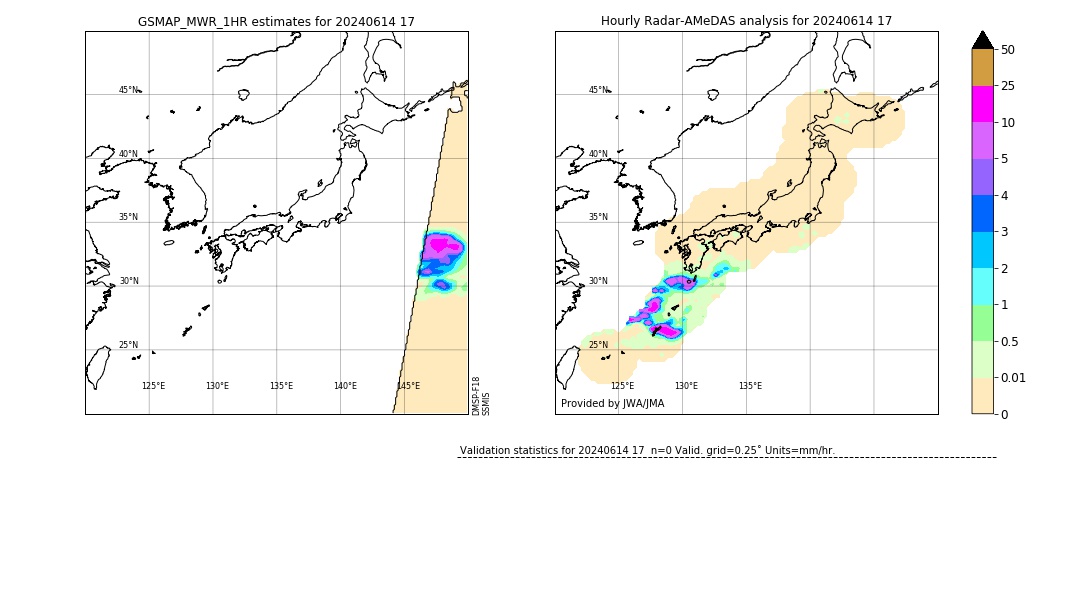 GSMaP MWR validation image. 2024/06/14 17